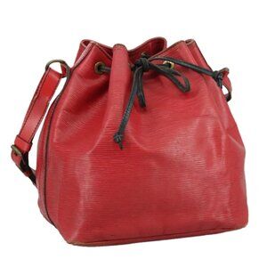 LOUIS VUITTON Epi Petit Noe Shoulder Bag Red M44107 LV Auth 107893
